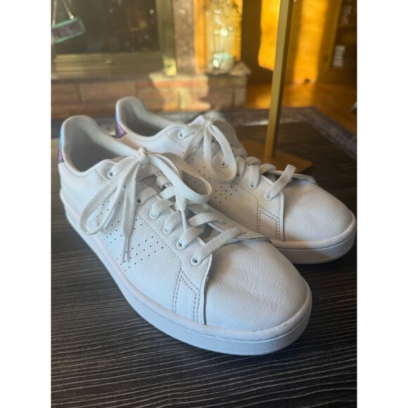 NWOT Adidas Cloudfoam Comfort Sneaker Iridescent Metallic Panel Heel Sz. 11 - Picture 7 of 9